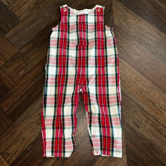 Sammy + Nat Other - Sammy + Nat Red White Plaid Coveralls Overalls Romper Unisex Baby 12-18 Months